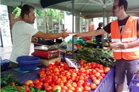 Expressing our thanks at the Farmers' Markets