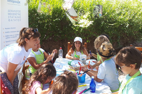 Talking with kids about food waste at Lesvos Food Fest